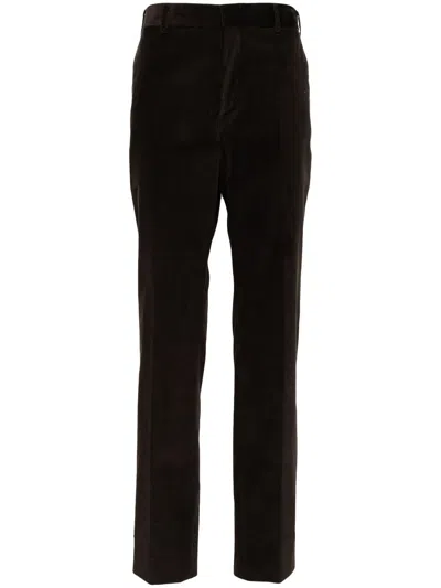 Brioni Tailored Straight-leg Trousers In Brown