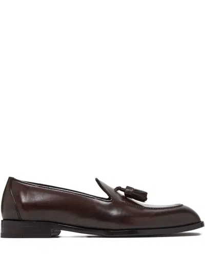 Brioni Tassel-detail Leather Loafers In Brown