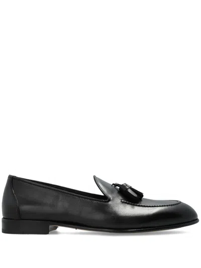 Brioni Leather Loafars In Black