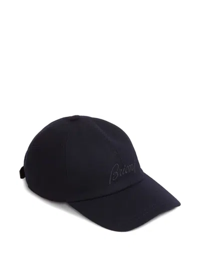Brioni Technical Cashmere Baseball Cap In Blue