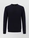 Brioni Ribbed And Braid Sweater Sweaters And Cardigans Blue In Blue