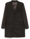 Brioni Textured Coat In Brown