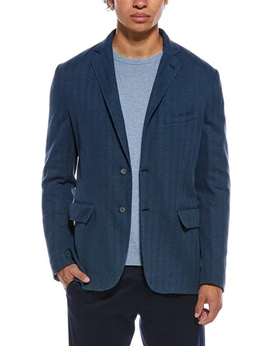 Brioni Textured Jersey Blazer In Blue