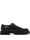 Brioni Textured-leather Derby Shoes In Black