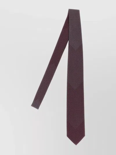 BRIONI TEXTURED PATTERN SLIM TIE POINTED TIP
