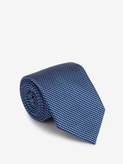 Brioni Textured Silk Tie In Brown
