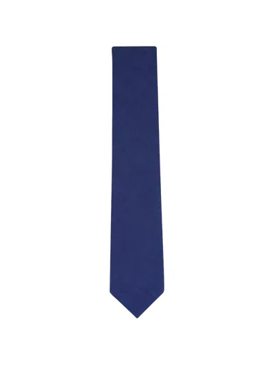 Brioni Textured Tie In Blue