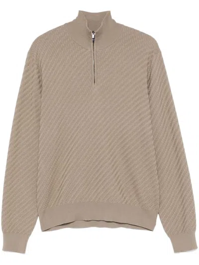 Brioni Textured Top In Neutrals