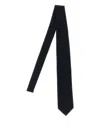 Brioni Slim Textured Wool Tie With Pointed Tip In Blue