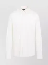 Brioni Texturized Silk Ls Shirt With Pointed Collar