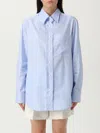 Brioni Light Blue Sea Island Cotton Shirt In Blue