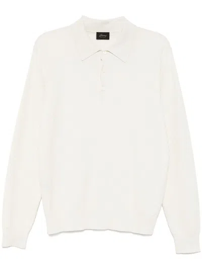 Brioni Poloshirt Aus Trama-gewebe In Nude