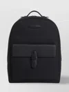 Brioni Black Logo Backpack In Black