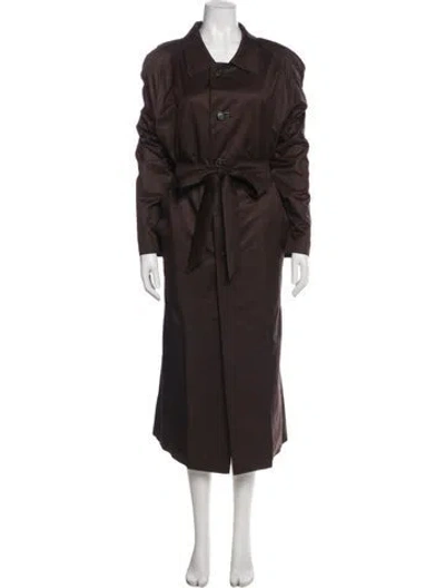 Pre-owned Brioni Trench Coat In Brown