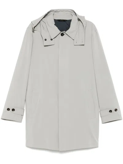 Brioni Trench Coat Parka In White