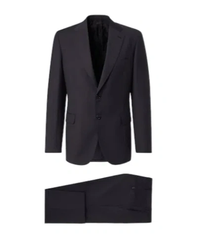 Brioni Trevi Wool And Mohair Suit In Black