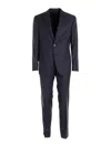 Brioni Men's Mouline Twill Wool Suit In Azul