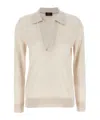Brioni V-neck Knitted Top In Neutral