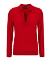 Brioni V-neck Knitted Top In Red