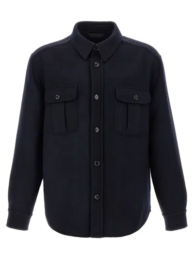 Brioni Vagabond Puffer Jackets Blue In Black