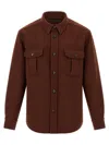 Brioni Wool-cashmere Vagabond Overshirt In Brown