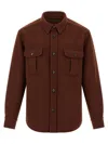 Brioni Wool-cashmere Vagabond Overshirt In Brown