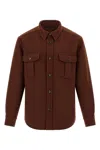 Brioni Wool-cashmere Vagabond Overshirt In Brown
