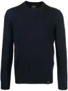 Brioni Vertical-pattern Cashmere Jumper In Blue