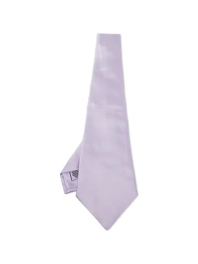 Pre-owned Brioni Vintage Satin Tie In Purple