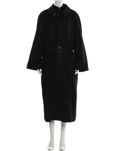 Pre-owned Brioni Vintage Silk Coat In Black