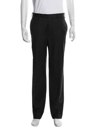 Pre-owned Brioni Virgin Wool Dress Pants In Black