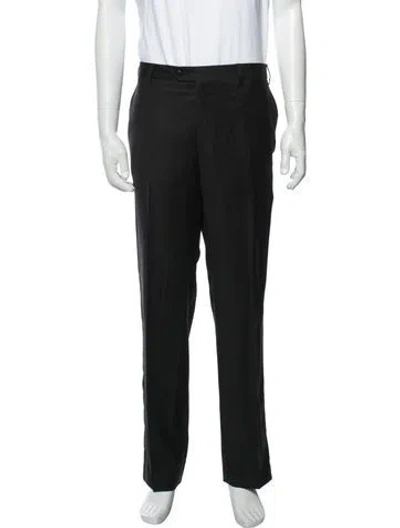 Pre-owned Brioni Virgin Wool Dress Pants In Black