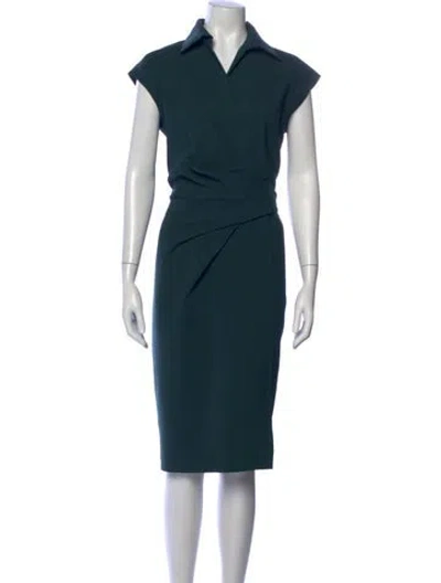 Pre-owned Brioni Virgin Wool Knee-length Dress In Green