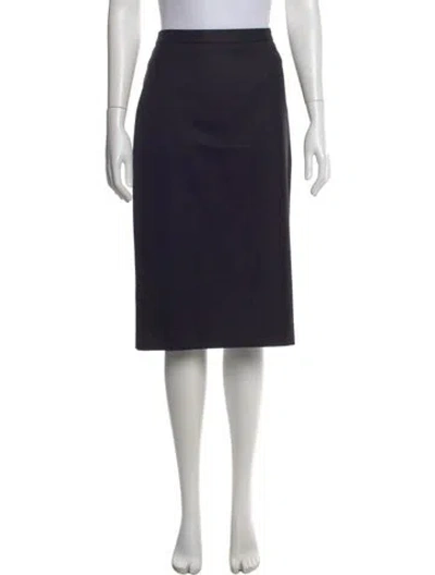 Pre-owned Brioni Virgin Wool Knee-length Skirt In Black
