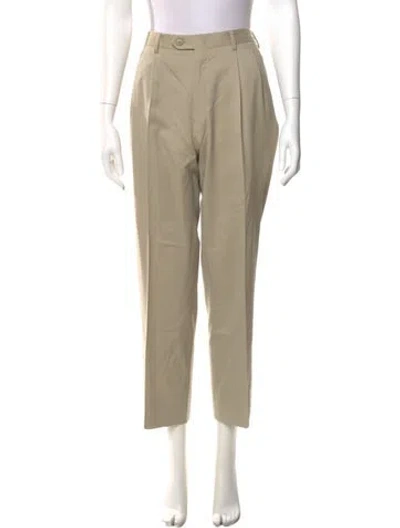 Pre-owned Brioni Virgin Wool Straight Leg Pants In Brown