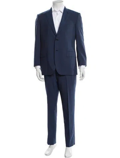 Pre-owned Brioni Virgin Wool Two-piece Blazer In Blue