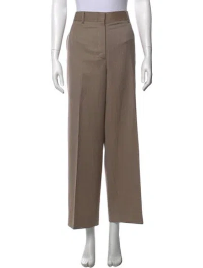 Pre-owned Brioni Virgin Wool Wide Leg Pants In Neutral