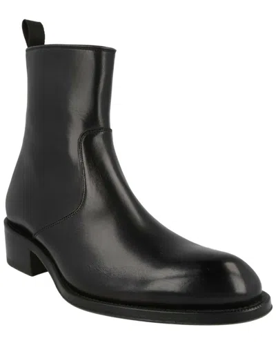 Brioni Vitello Roma Leather Boot In Purple