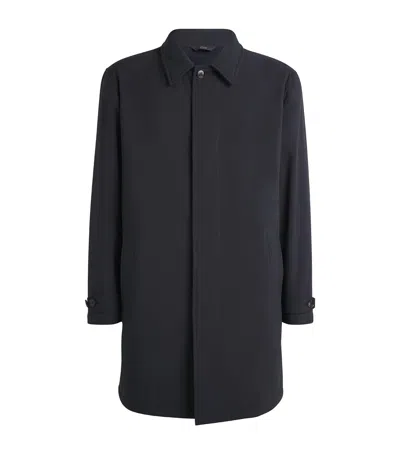 Brioni Water-repellent Performa Car Coat In Blue