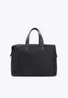 Brioni Structured Black Shoulder Bag With Durable Materials