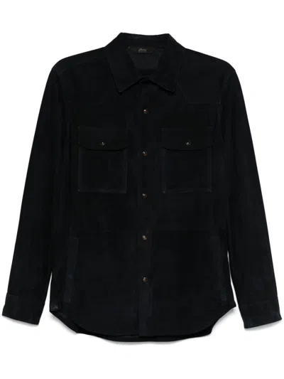 Brioni Western Shirt In Blue