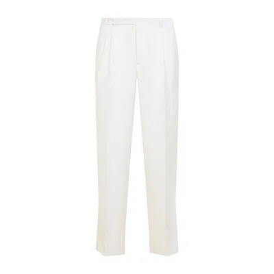 Brioni White Capri Wool Pants
