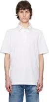 Brioni Piqué Cotton Polo Shirt In White