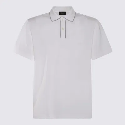 Brioni White Cotton Polo Shirt