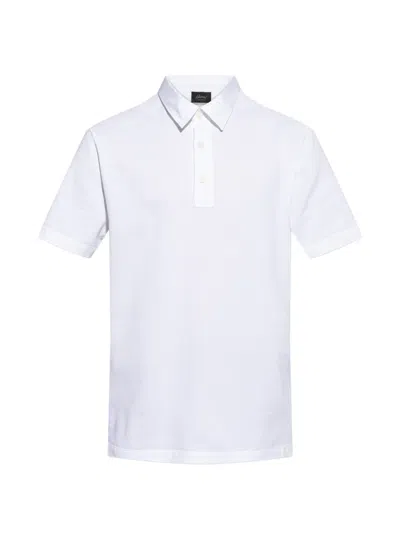 Brioni Short-sleeved Wool Polo T-shirt In White