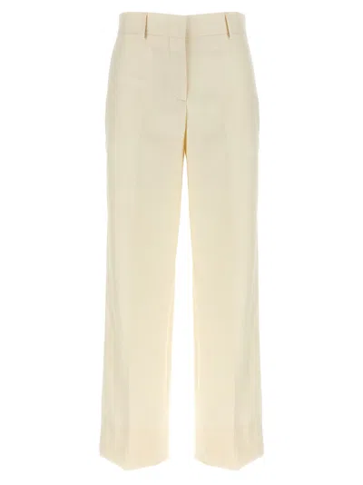Brioni White Wool Dress Women's Pants