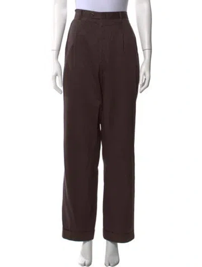 Pre-owned Brioni Wide Leg Pants In Brown