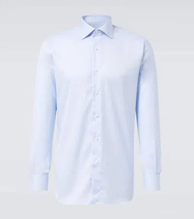 Brioni William Cotton Shirt In Blue