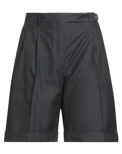 Brioni Woman Shorts & Bermuda Shorts Black Size 6 Silk