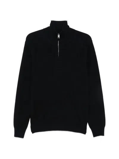 Brioni Wool And Cashmere Turtle-neck Sweater In Black